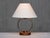Scandinavian Modern Ring Table Lamp in Brass, Walnut and Silk, Sweden, 1940s For Sale - Image 9 of 11