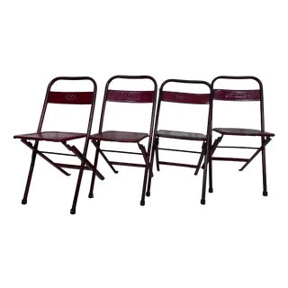 Military Folding Chairs, Europe, 1940s, Set of 4 For Sale