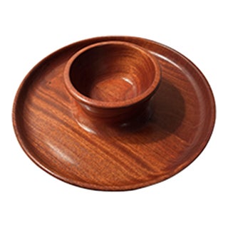 Studio Hand-Turned Wood Chip and Dip For Sale