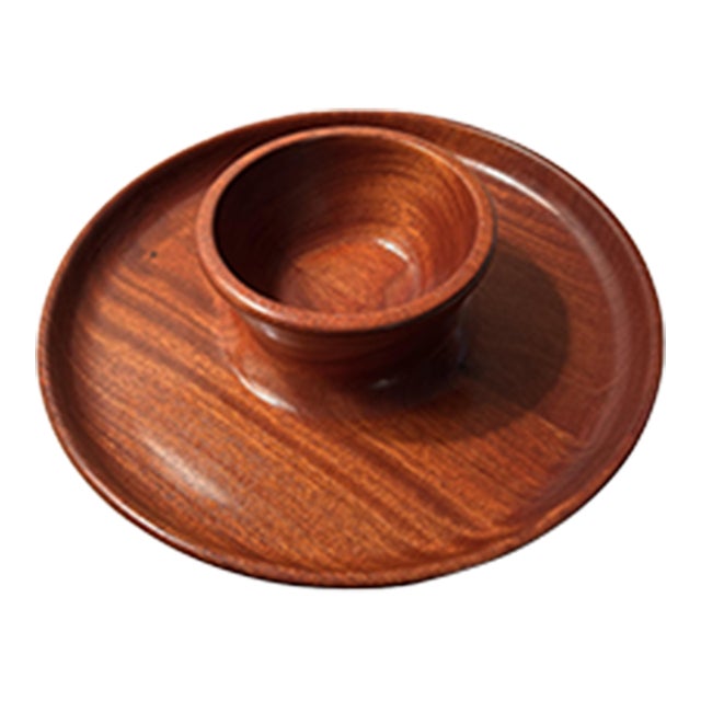 Studio Hand-Turned Wood Chip and Dip For Sale