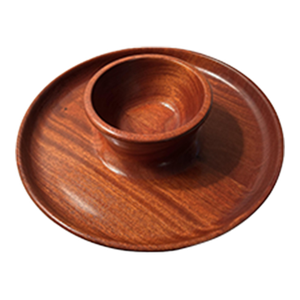 Studio Hand-Turned Wood Chip and Dip