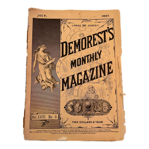 July 1887 Demorest’s Monthly Magazine Antique Fashion and Decor