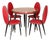 Table and Chairs by Umberto Mascagni, 1950s, Set of 5 For Sale