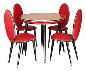 Table and Chairs by Umberto Mascagni, 1950s, Set of 5