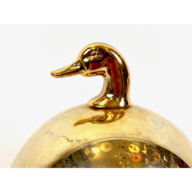 Vintage Gilded Ball Shape Ice Bucket with Duck Head Top Handle attributed to Hans Turnwald for Freddotherm, Switzerland, 1970s For Sale - Image 6 of 7