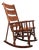 Mid-Century Modern Costa Rican Leather Campaign Folding Rocking Chair For Sale