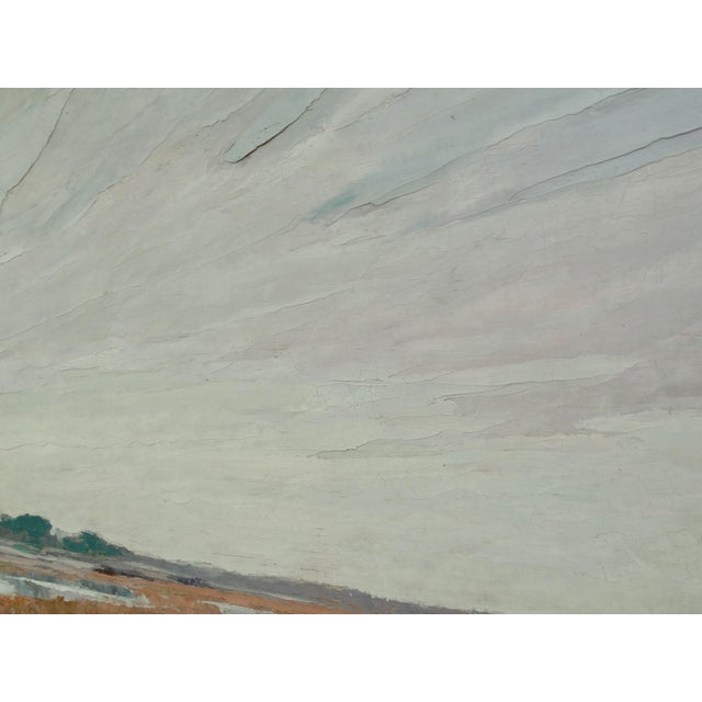Théodore Lemonnier 1815-1888 Signed French Oil - River Marshes - Organic Modern For Sale - Image 13 of 17