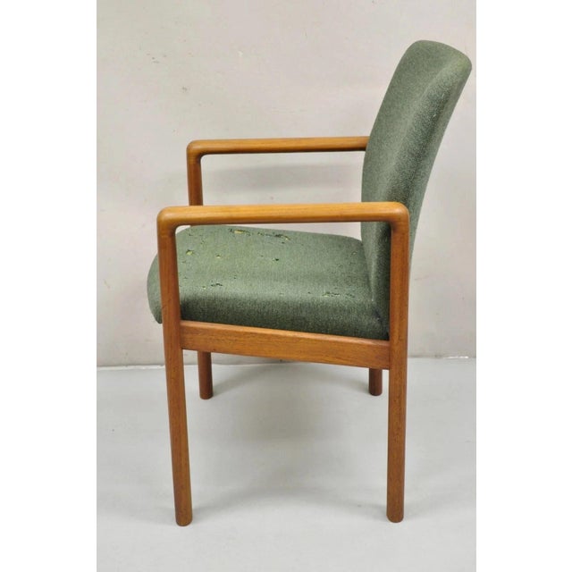 Vintage Schou Andersen Mobelfabrik Mid Century Danish Modern Teak Wood Arm Chair For Sale - Image 12 of 12