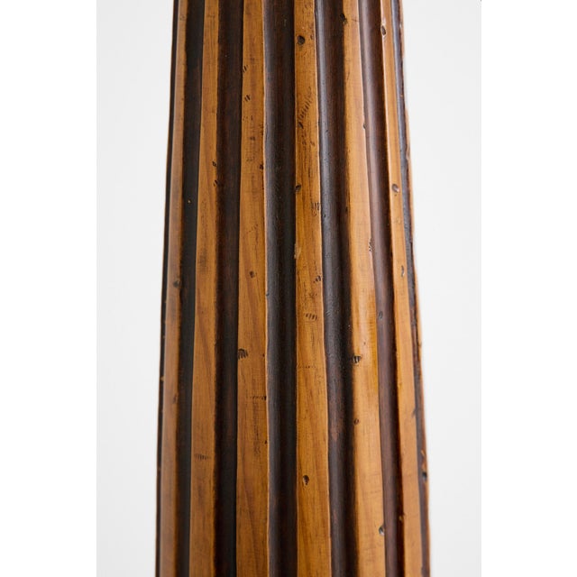 Early 20th Century Walnut Fluted Column Pedestal or Plant Stand, c.1940 For Sale - Image 13 of 16
