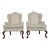 Vintage Fairfield White Wing Back Chairs (Set of 2) For Sale