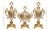 French Rococo Decor | Gilt Bronze Crystal Garniture Set Of 3 For Sale