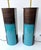 Mid-Century Pair of Ceramic Lamps Mondrian by Bitossi. Italy, 1990s For Sale - Image 11 of 13