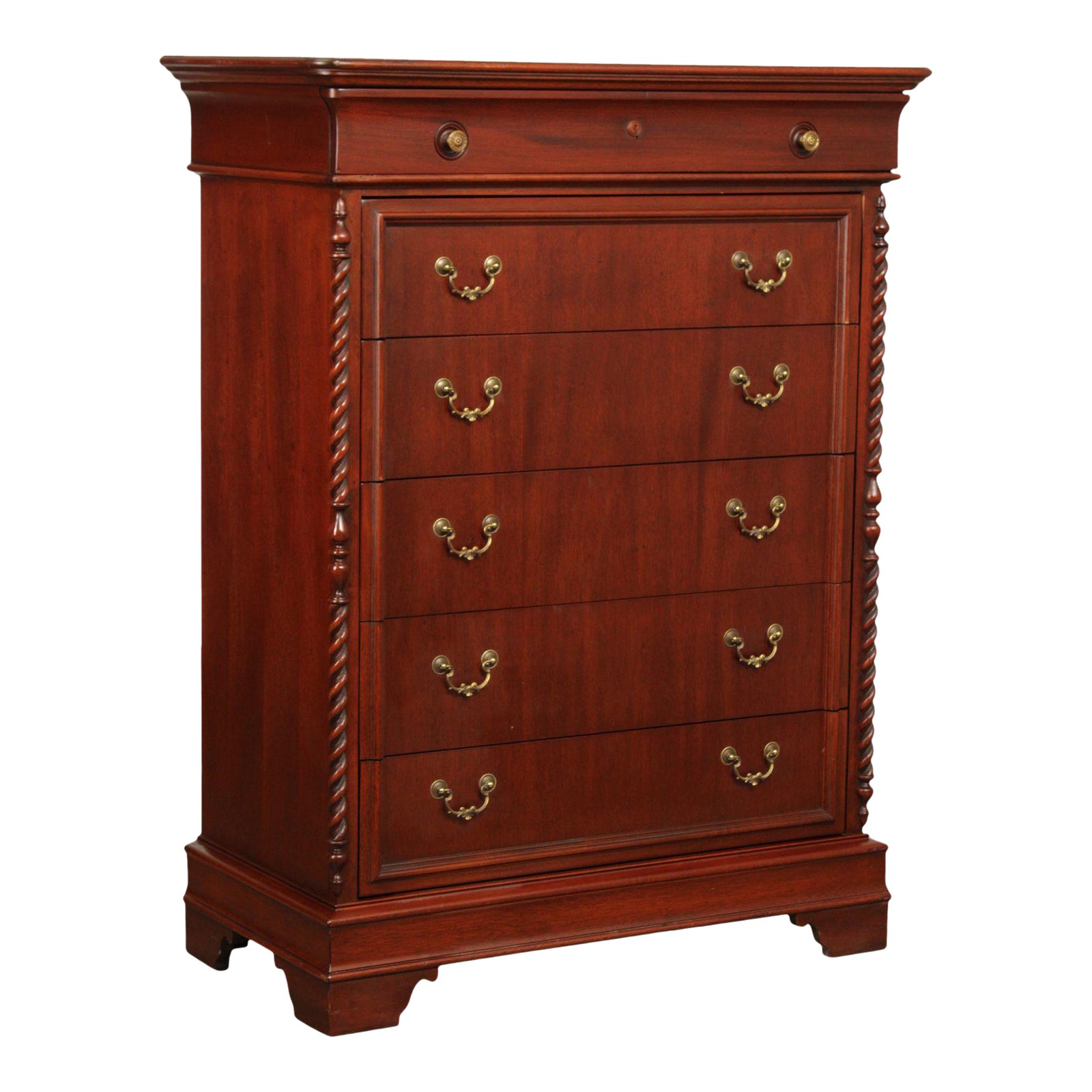 Late 20th Century Lexington Furniture 'Vestiges' Mahogany Tall Chest of