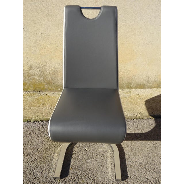 Zig Zag Chairs with Chrome Base, 2000s, Set of 3 For Sale - Image 18 of 18