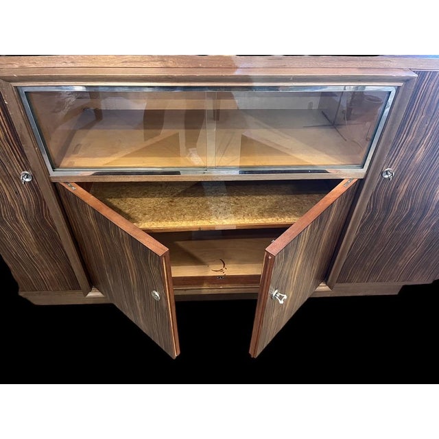 1940s Art Deco Buffet in Macassar Ebony, 1940s For Sale - Image 5 of 14