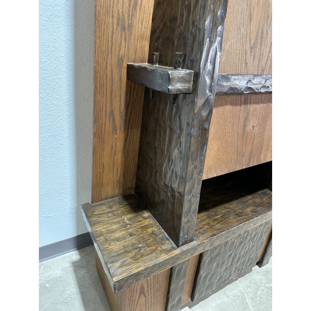 1970’s Custom Made Vintage Brutalist Faux Fireplace For Sale In Tampa - Image 6 of 12