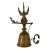 Vintage Brass Church Monastery Angel and Dragon Wall Hanging Bell For Sale