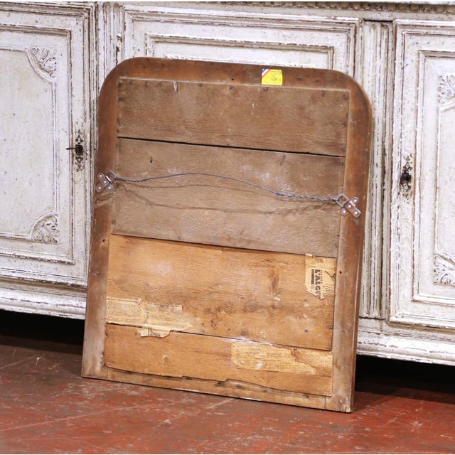 19th Century French Louis Philippe Two-Tone Giltwood and Beige Wall Mirror For Sale In Dallas - Image 6 of 6