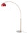 Half Dome 92" Arc Floor Lamp, Mid-Century Modern, Weathered Brass, Marble Base For Sale