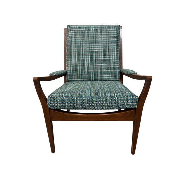 Mid-Century Modern Mid-Century Danish Modern Teak Ladder Back Arm Chair - Restored! For Sale - Image 3 of 8