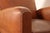 Wood Pair of French Art Deco Leather Angled Back Club Chairs With Nailhead Decoration For Sale - Image 7 of 18