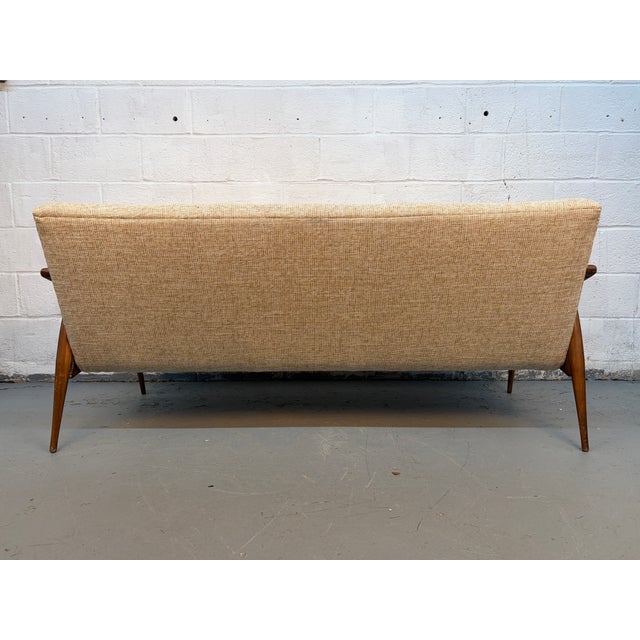 Vintage Sculpted Scandinavian Tufted Sofa For Sale - Image 11 of 11