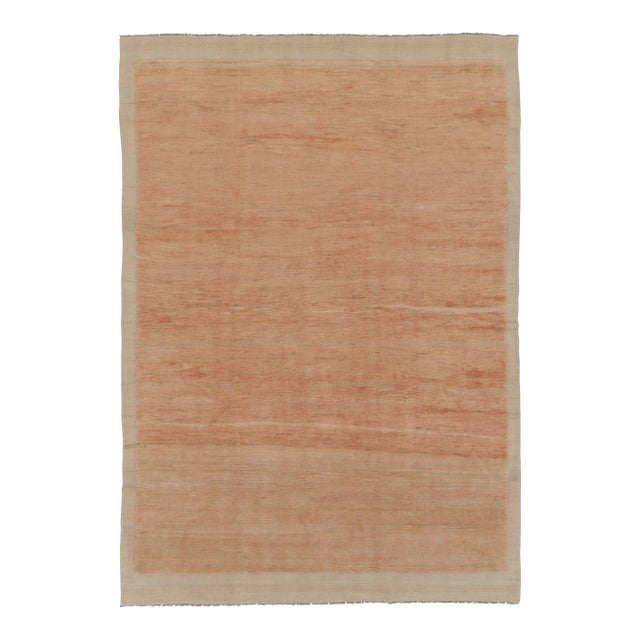 Rug & Kilim’s Contemporary Rug in Beige and Rust Tones For Sale
