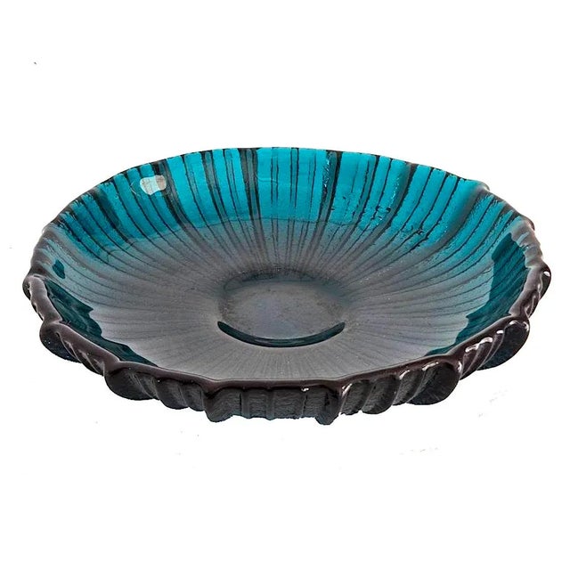 1964 Blenko Glass Centerpiece Bowl, Model #641l Designed by Joel Myers For Sale - Image 13 of 13