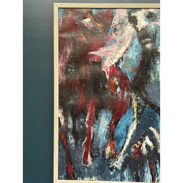 E. L. Höglund, Häst, 1950s, Oil Painting on Canvas, Framed For Sale - Image 18 of 18