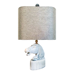 Roman Horse Head Lamp & Shade, C1950