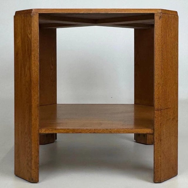 20th Century English Golden Oak Side Table For Sale - Image 4 of 9