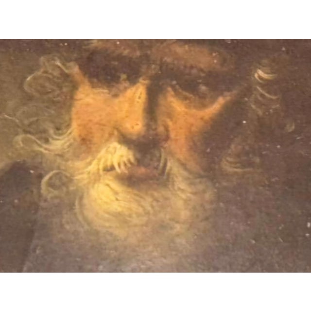 Miniature Tronie of a Bearded Old Man, Follower of Sir Peter Paul Rubens, 1700s For Sale - Image 4 of 8