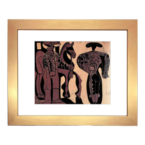 1978 Pablo Picasso Framed Linocut Pecador Y Torero XXe Siecle