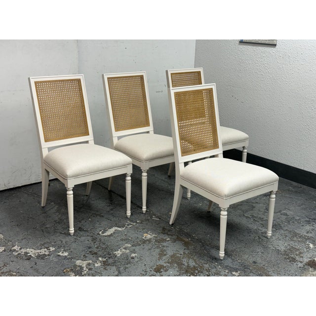French Woodbridge Furniture Colette Dining Chairs, Set of Four For Sale - Image 3 of 12