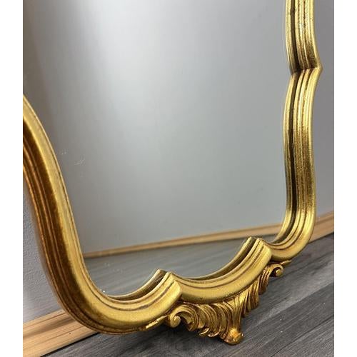 Vintage French Ornate Gilt Wall Mirror For Sale - Image 4 of 8