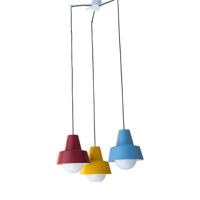 Model 2081 Pendant Lamp in Metal by Gino Sarfatti, 1950s For Sale