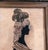 19th Century American or English Folk Art Reverse Painted Glass Miniature Silhouette Portrait For Sale - Image 9 of 13