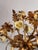 Vintage Gold-Plated and Hand-Forged Florentine Pendant Lamp with Porcelain Roses, 1960s For Sale - Image 16 of 18