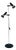 Mid-Century German Chrome and Black Floor Lamp from Hustadt Leuchten, 1960s For Sale