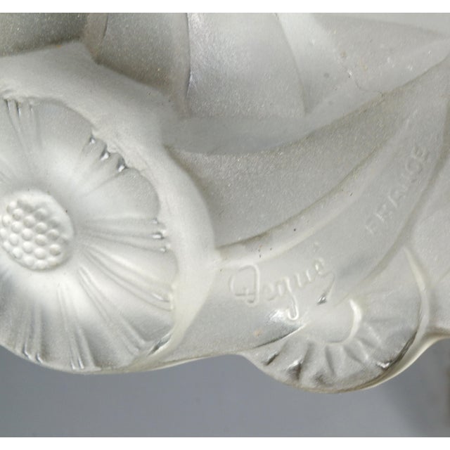 Silver Huge French Art Deco Pendant Light by Degue 1930 France For Sale - Image 8 of 11