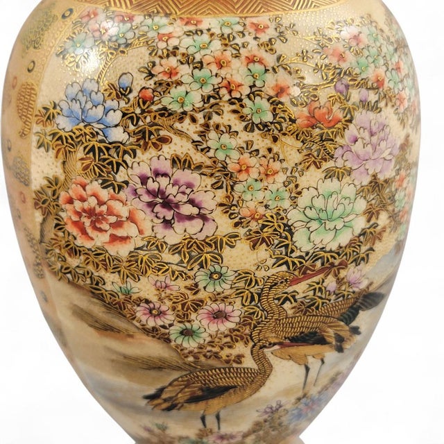 Ceramic Hododa Satsuma Vases with Shimazu Crest, 1890s, Set of 2 For Sale - Image 7 of 18