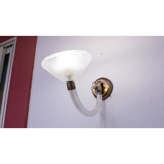 Vintage Venini Wall Murano Glass Light, 1960 For Sale - Image 11 of 11