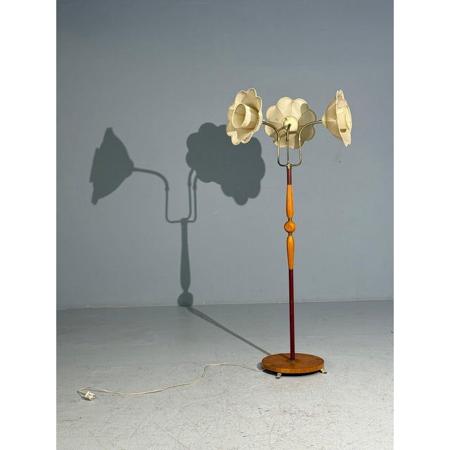 Swedish Modern, Adjustable Floor Lamp, Wood, Metal, Sweden, 1950s For Sale - Image 17 of 17