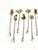 Mid-Century Modern Vintage Abalone Cocktail Picks – Set of 11 Iridescent Mid-Century Appetizer Forks With Organic Shapes For Sale - Image 3 of 7