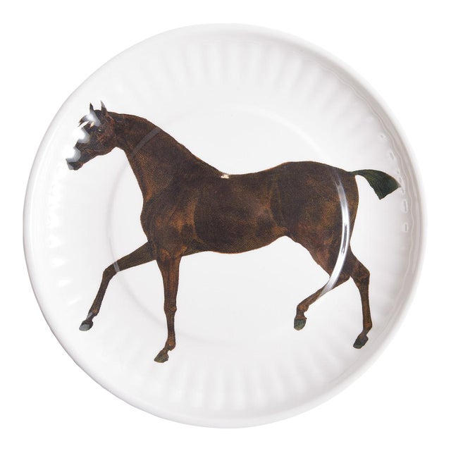 Stallion Large Paper Plates Melamine, Set of 4 For Sale