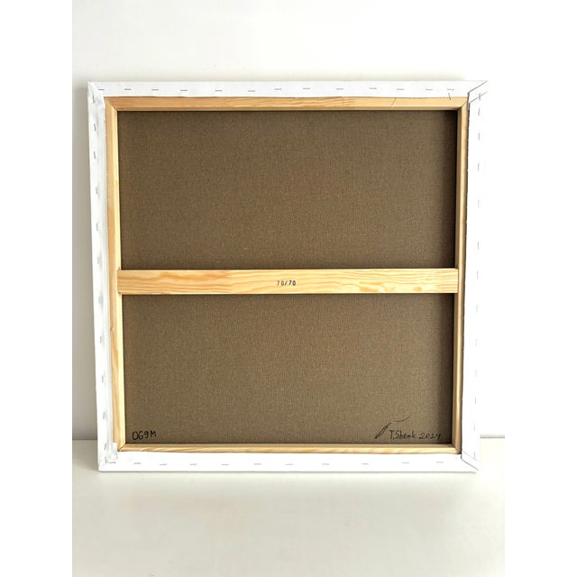 2020s Minimalist Abstract Oil Painting Neutral Contemporary Wall Art Ivory Textured Canvas For Sale - Image 5 of 6