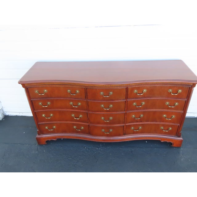 Lexington Mahogany Serpentine Long Dresser 6566 For Sale - Image 13 of 18