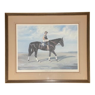1970s Equestrian Artwork by Anthony M. Alonso, “Forego” Signed and Numbered For Sale