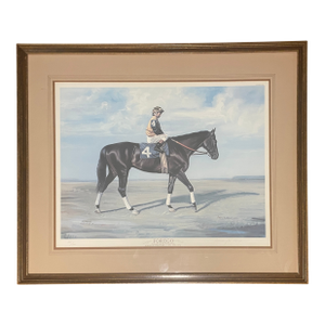 1970s Equestrian Artwork by Anthony M. Alonso, “Forego” Signed and Numbered