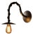 Hand-Forged Wrought Iron Wall Sconce Body (Botanical Vine & Leaf Motif) Artistic Fixture For Sale